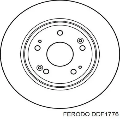 Купить DDF1776 Ferodo Диск тормозной задний