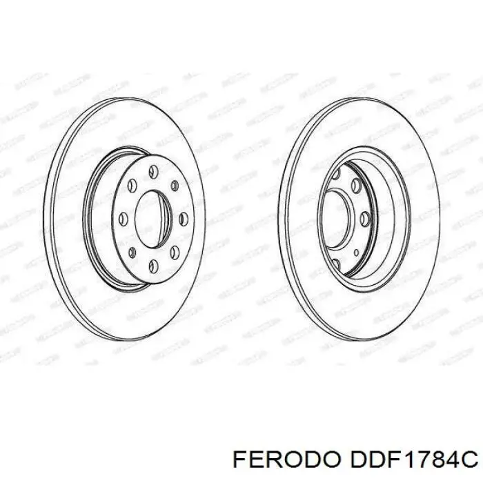 DDF1784C Ferodo передние тормозные диски
