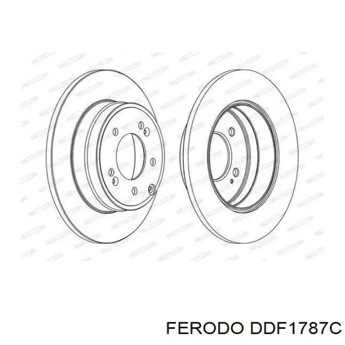 DDF1787C Ferodo disco do freio traseiro