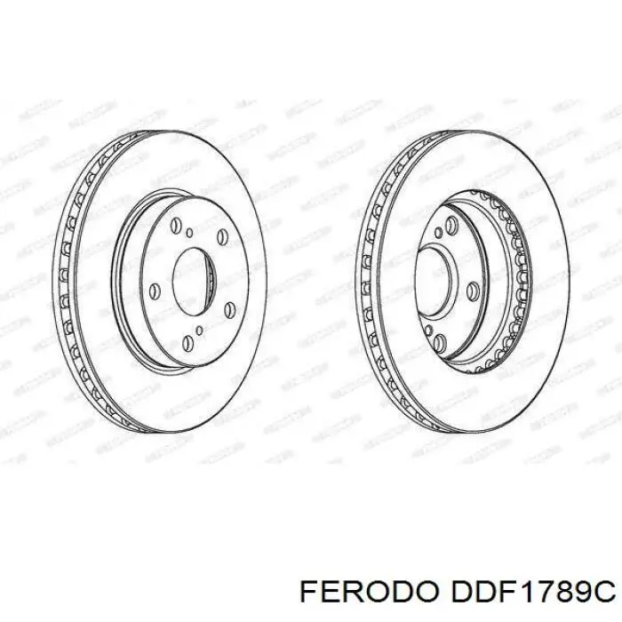 Передние тормозные диски DDF1789C Ferodo