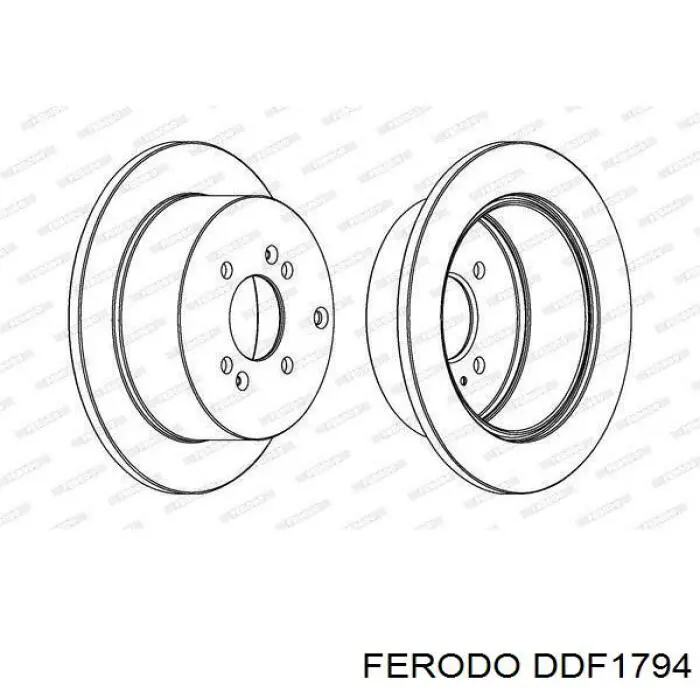 DDF1794 Ferodo диск тормозной задний