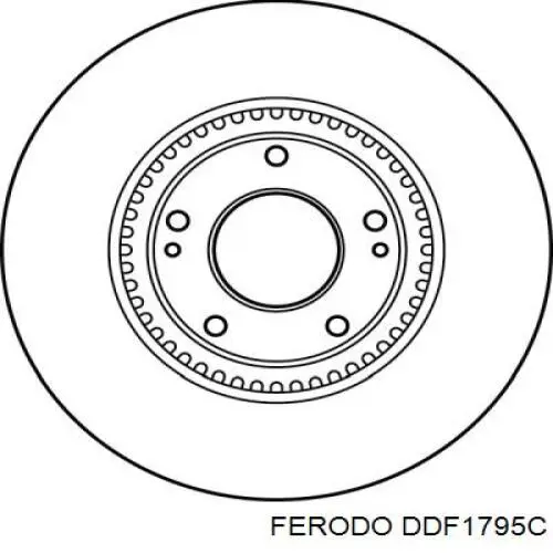 Freno de disco delantero DDF1795C Ferodo