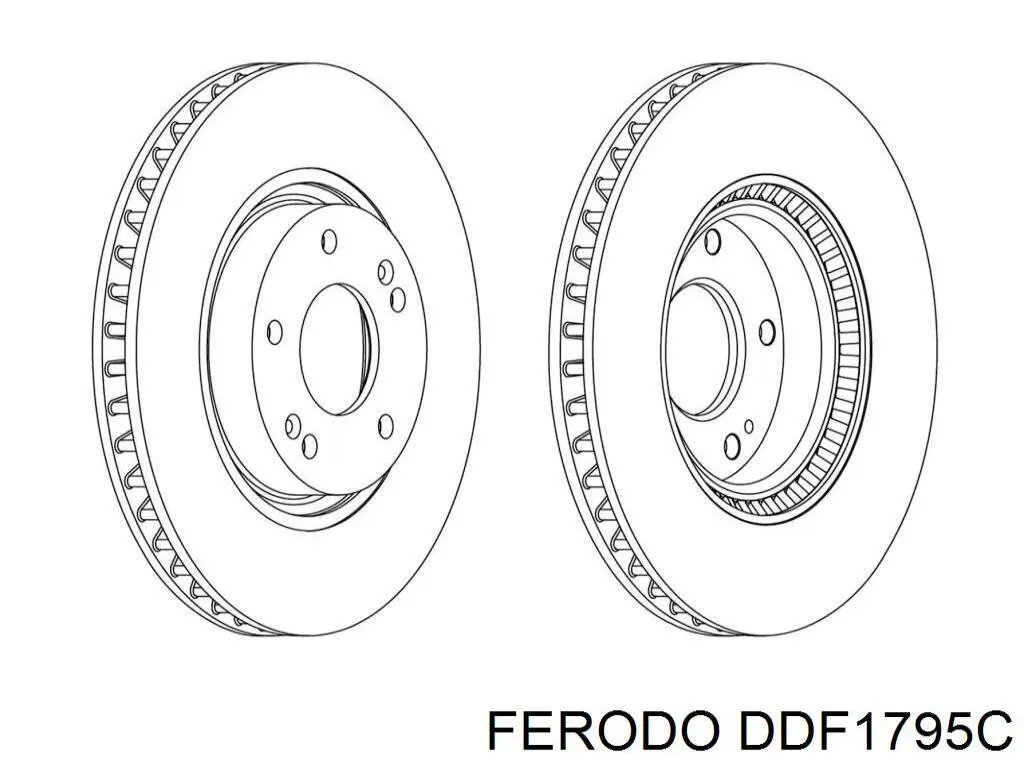 DDF1795C Ferodo диск тормозной передний