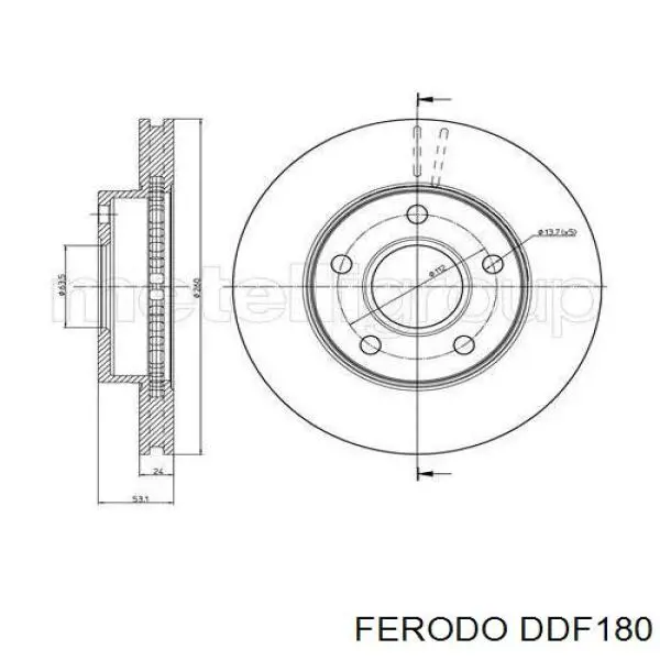 Тормоз дисковый передний Ferodo DDF180 цена, от 35.12 USD
