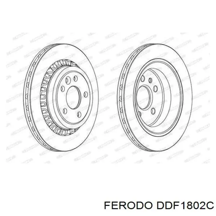 Тормозные диски DDF1802C Ferodo