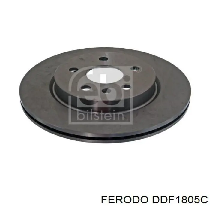 Disco de freno trasero DDF1805C Ferodo