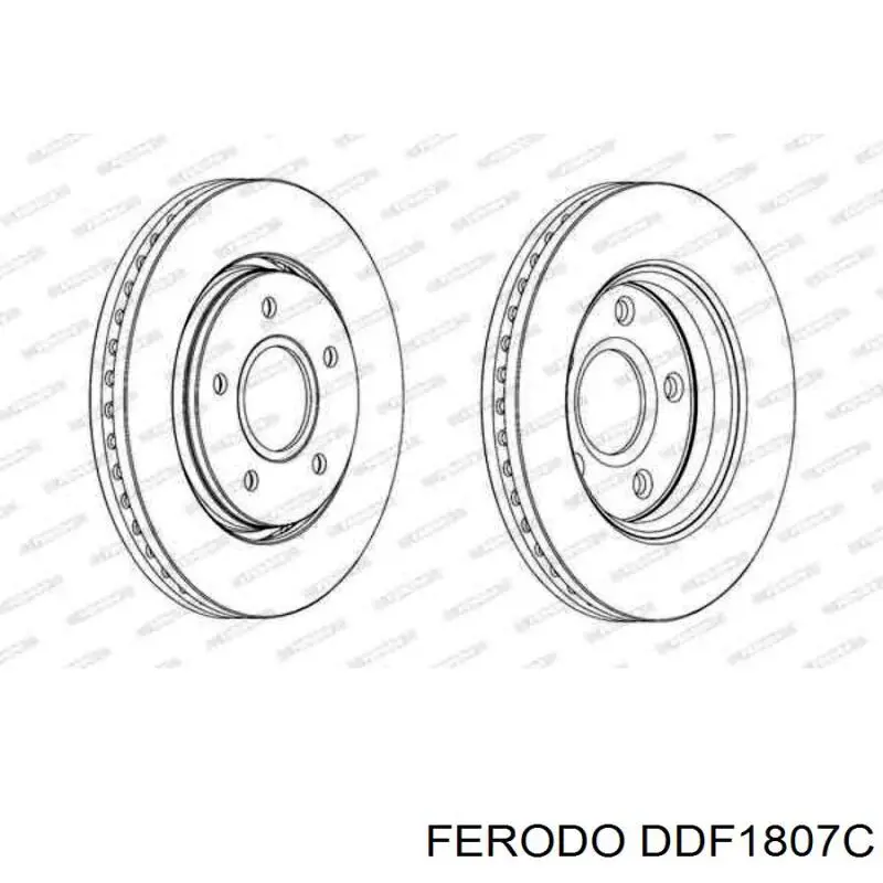 Передние тормозные диски DDF1807C Ferodo