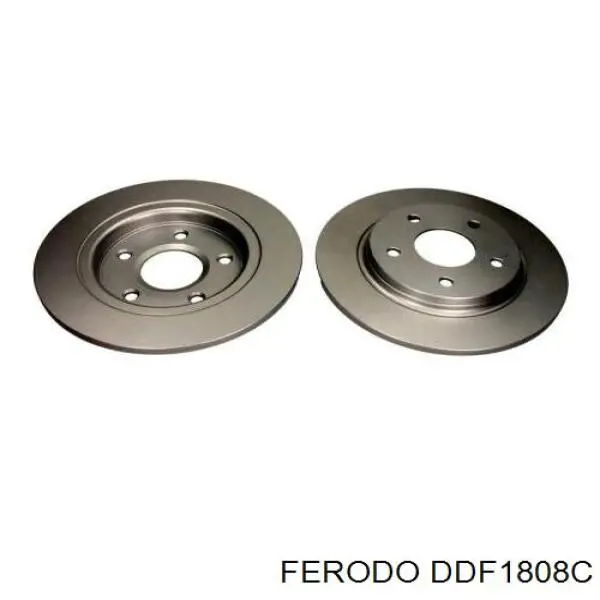 Disco de freno trasero DDF1808C Ferodo