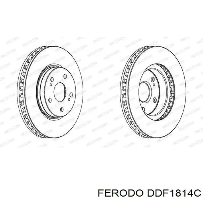 Передние тормозные диски DDF1814C Ferodo