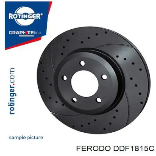 Disco de freno trasero DDF1815C Ferodo