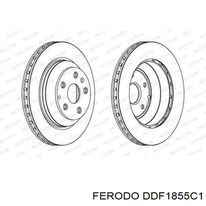 Тормозные диски DDF1855C1 Ferodo