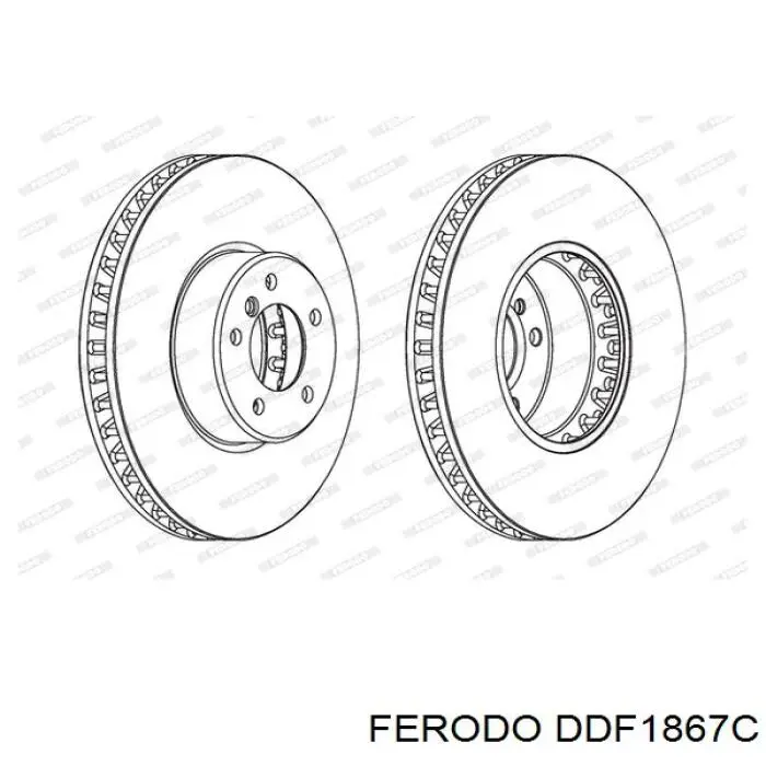 DDF1867C Ferodo диск тормозной передний