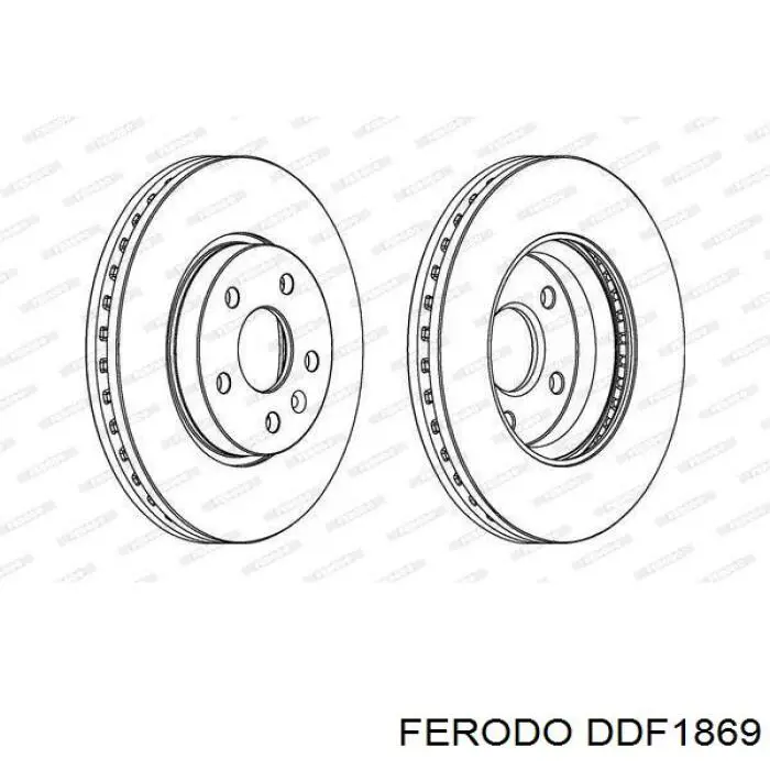 Freno de disco delantero DDF1869 Ferodo