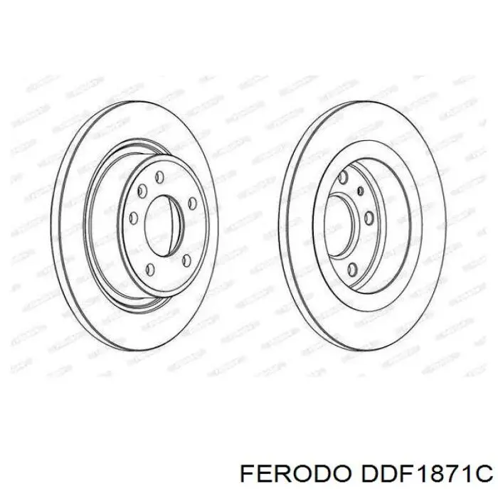 DDF1871C Ferodo диск тормозной задний