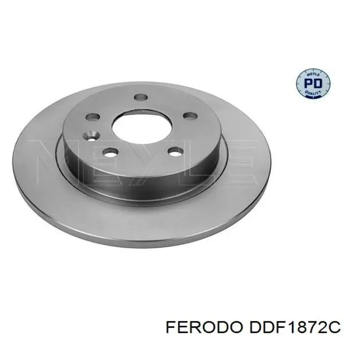 Disco de freno trasero DDF1872C Ferodo