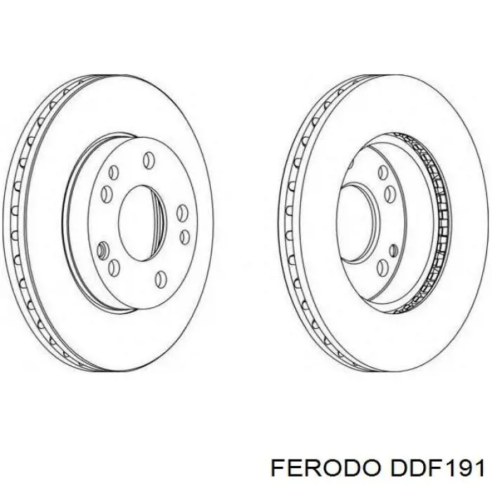 DDF191 Ferodo диск тормозной передний