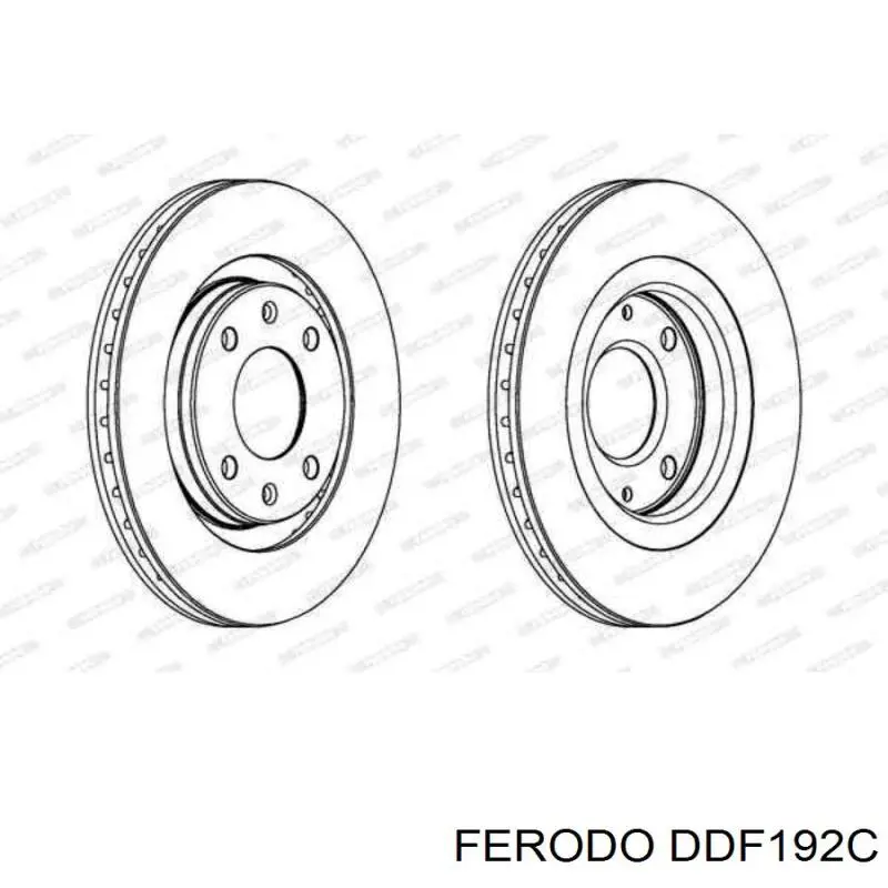 Freno de disco delantero DDF192C Ferodo