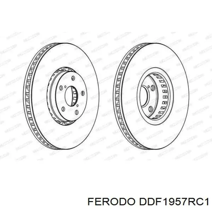 Передние тормозные диски DDF1957RC1 Ferodo