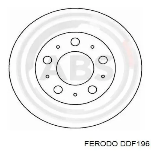 DDF196 Ferodo диск тормозной передний