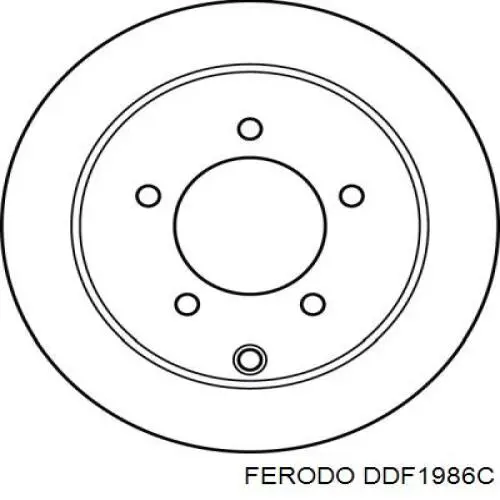 Disco de freno trasero DDF1986C Ferodo