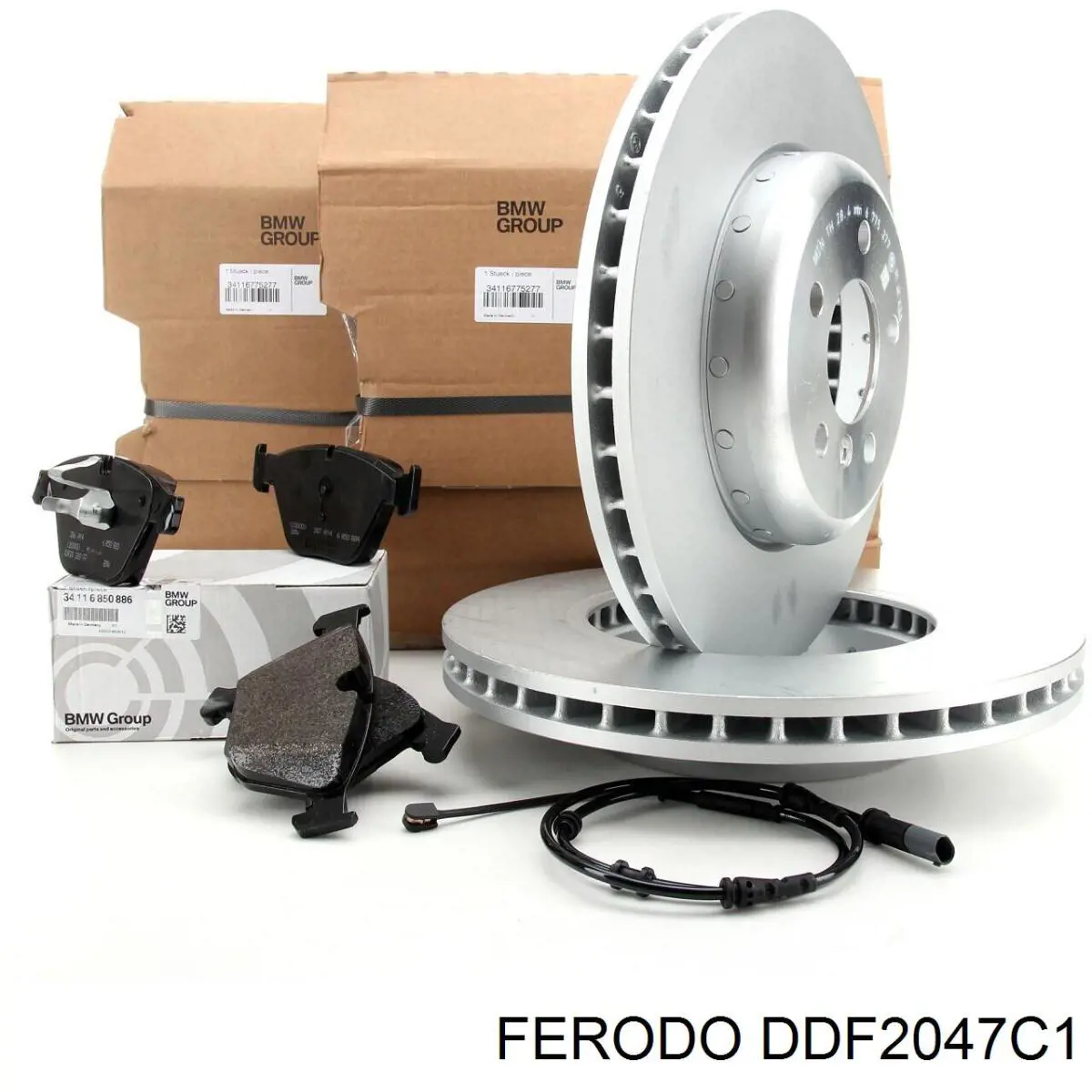 Передние тормозные диски DDF2047C1 Ferodo