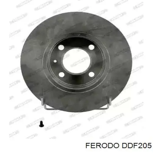 DDF205 Ferodo диск тормозной передний