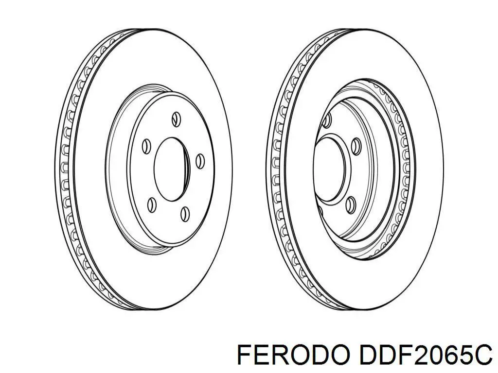 Передние тормозные диски DDF2065C Ferodo