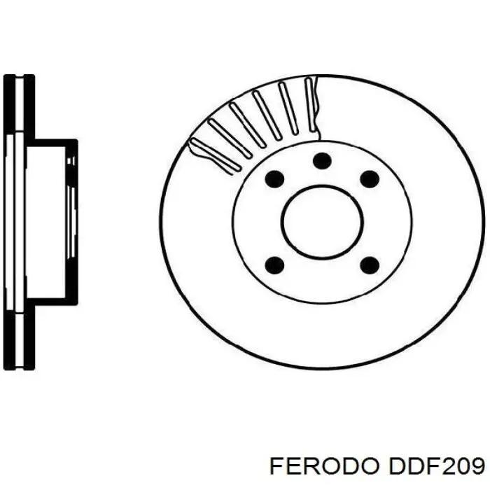 Передние тормозные диски DDF209 Ferodo