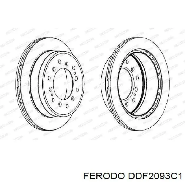 Передние тормозные диски DDF2093C1 Ferodo