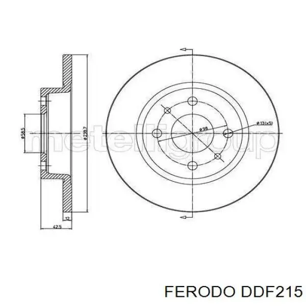 Купить DDF215 Ferodo Ротор тормозной
