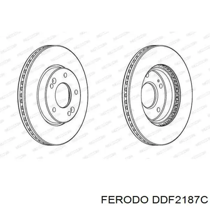 Передние тормозные диски DDF2187C Ferodo