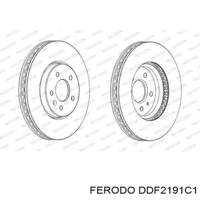DDF2191C1 Ferodo Диск тормозной передний