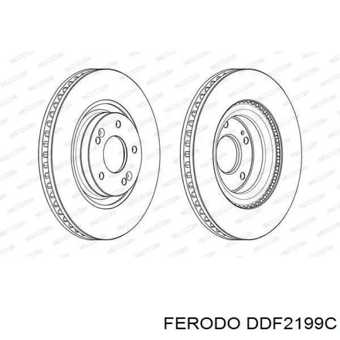 Передние тормозные диски DDF2199C Ferodo