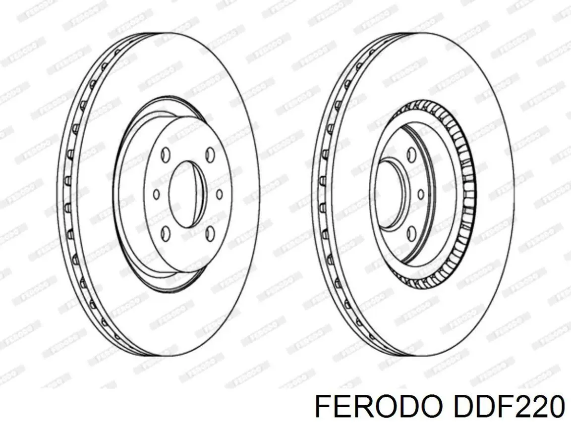 Диск гальмівний передній DDF220 Ferodo
