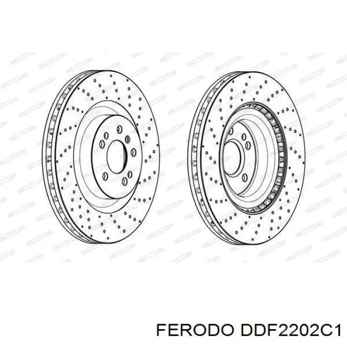 Передние тормозные диски DDF2202C1 Ferodo