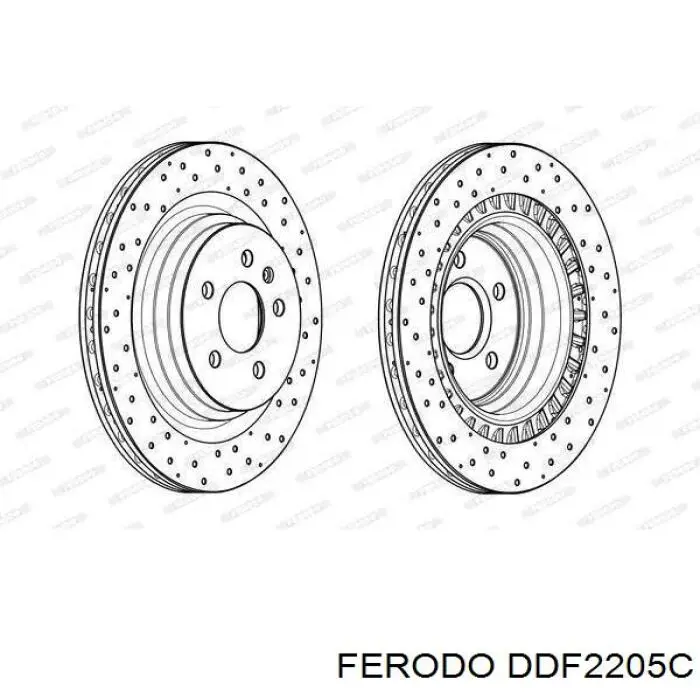 DDF2205C Ferodo disco do freio traseiro