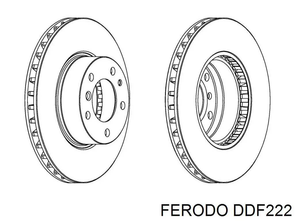 DDF222 Ferodo диск тормозной передний