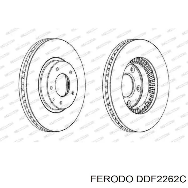 Передние тормозные диски DDF2262C Ferodo