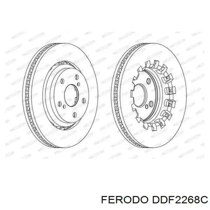 DDF2268C Ferodo тормозные диски