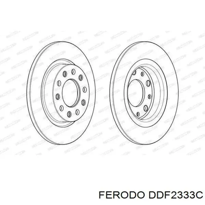 Тормозные диски DDF2333C Ferodo