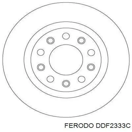 Disco de freno trasero DDF2333C Ferodo