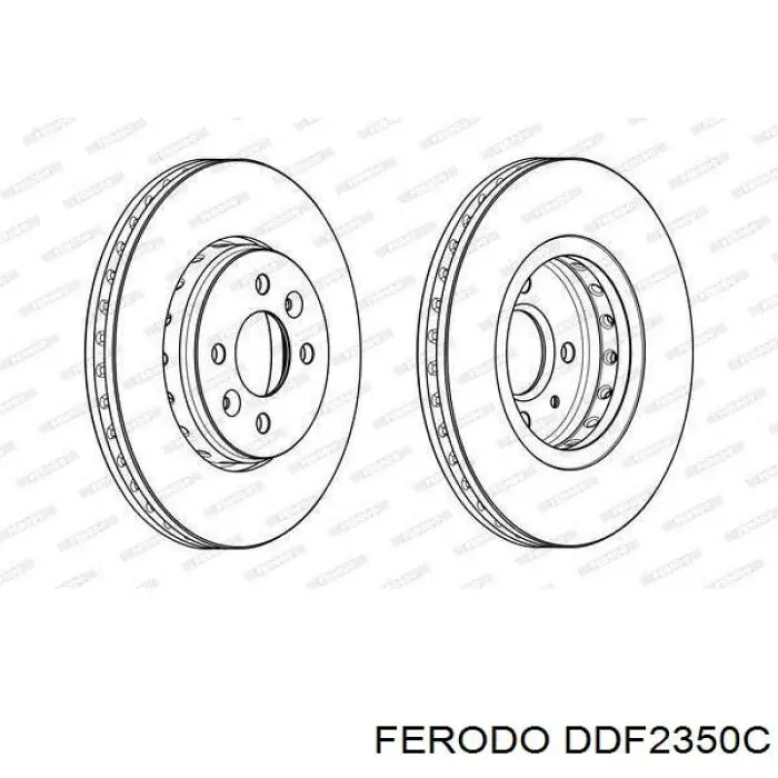 Передние тормозные диски DDF2350C Ferodo