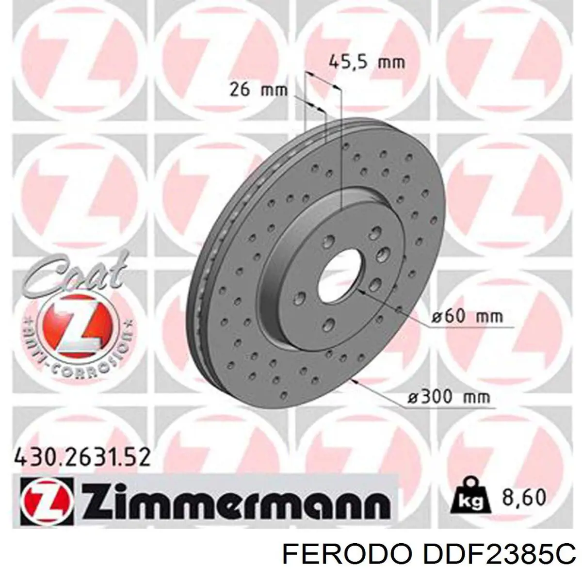 Тормоз дисковый передний Ferodo DDF2385C цена, от 68.56 USD