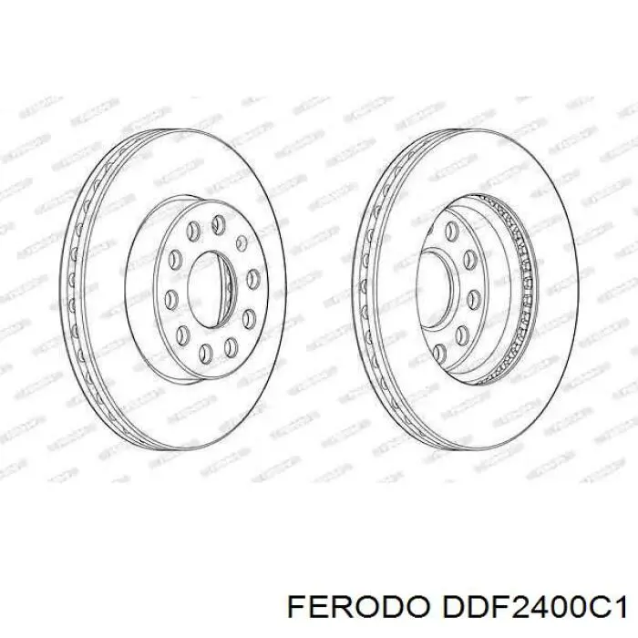 DDF2400C1 Ferodo disco do freio dianteiro