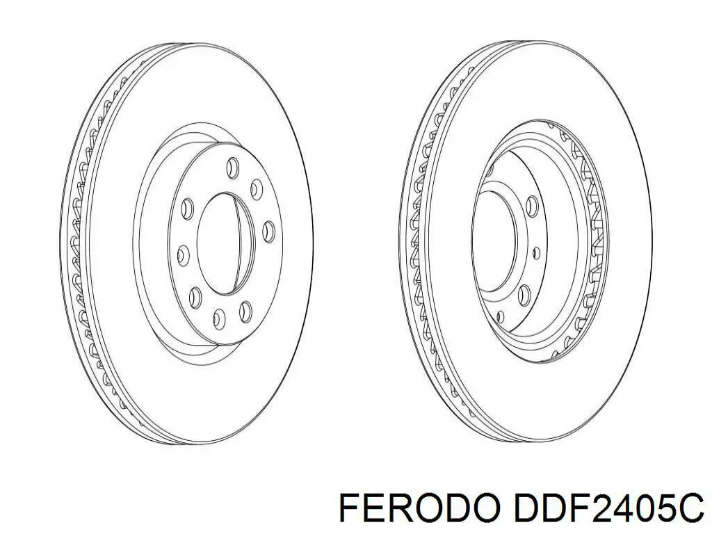 DDF2405C Ferodo disco do freio dianteiro