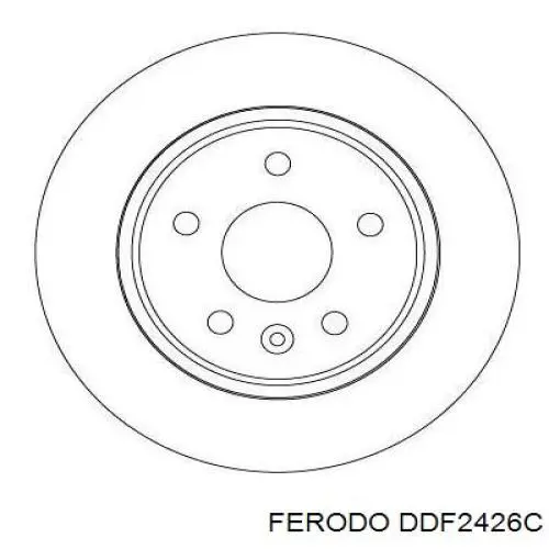 Disco de freno trasero DDF2426C Ferodo