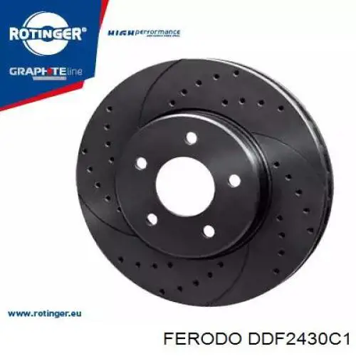 Тормоз дисковый передний Ferodo DDF2430C1 цена, от 92.64 USD