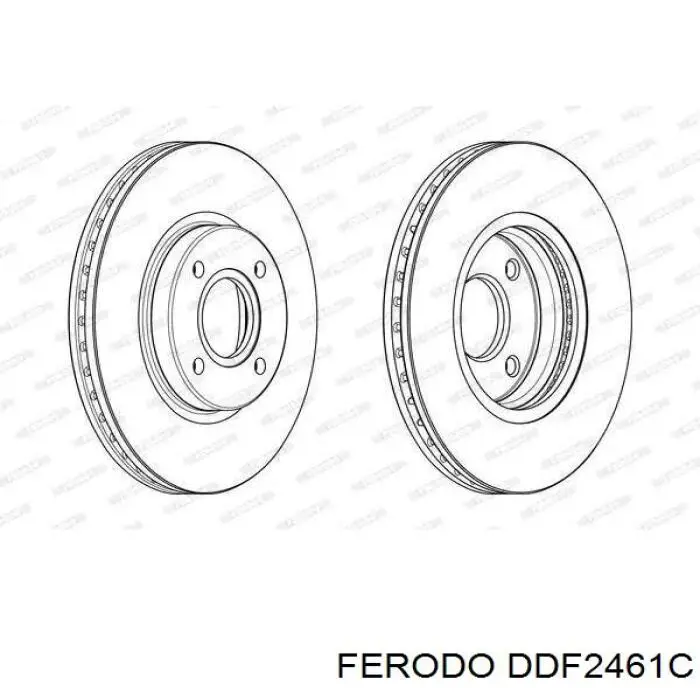 DDF2461C Ferodo тормозные диски
