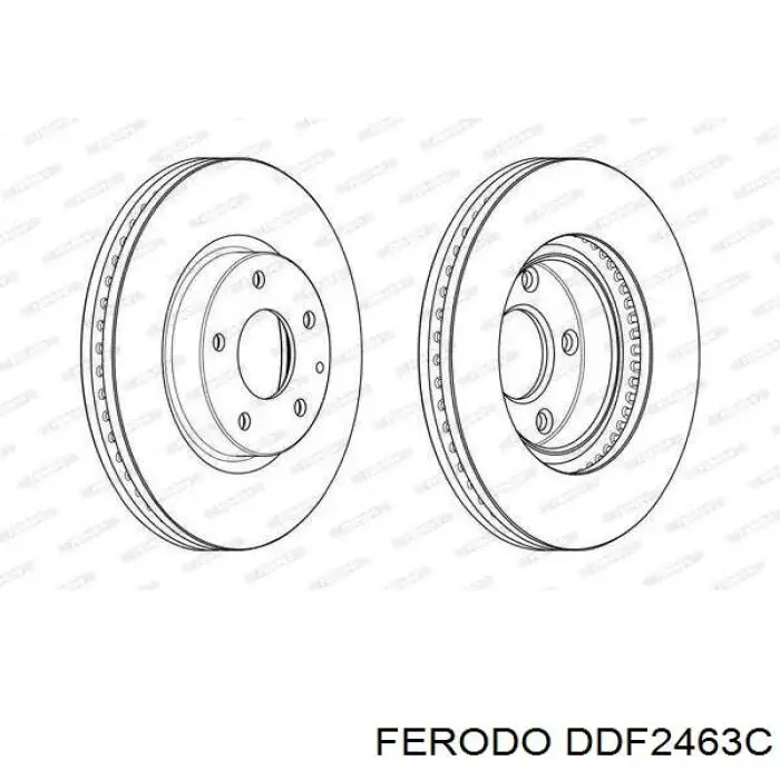 Передние тормозные диски DDF2463C Ferodo