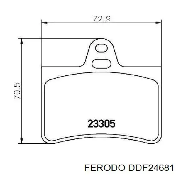 Передний тормозной диск Ferodo DDF24681